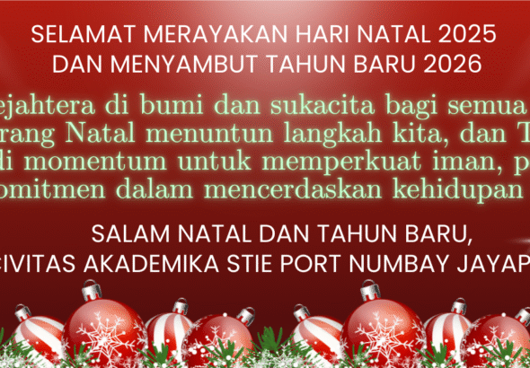 Merah Hijau Modern Ucapan Selamat Natal dan Tahun Baru Email Header(1)