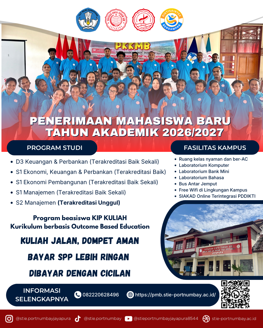 Biru Modern Dekoratif Pendaftaran Siswa Baru Konten Instagram