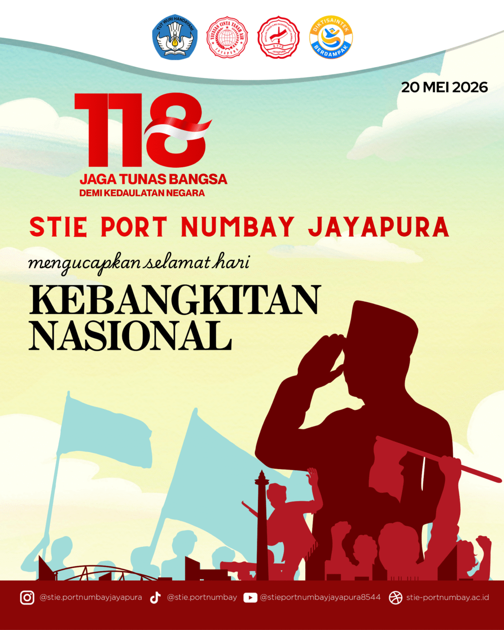 Merah Ilustrasi Hari Kebangkitan Nasional Instagram Post